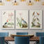 Oiseaux antiques dans la nature IV, encadré sur toile, 3 pièces-91887543-91887541