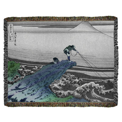 Jeté en coton Katsushika Hokusai Kajikazawa dans la province de Kai
