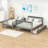 Twin Over Full Wooden Bunk Bed with Staircase Storage and Drawers-226013703