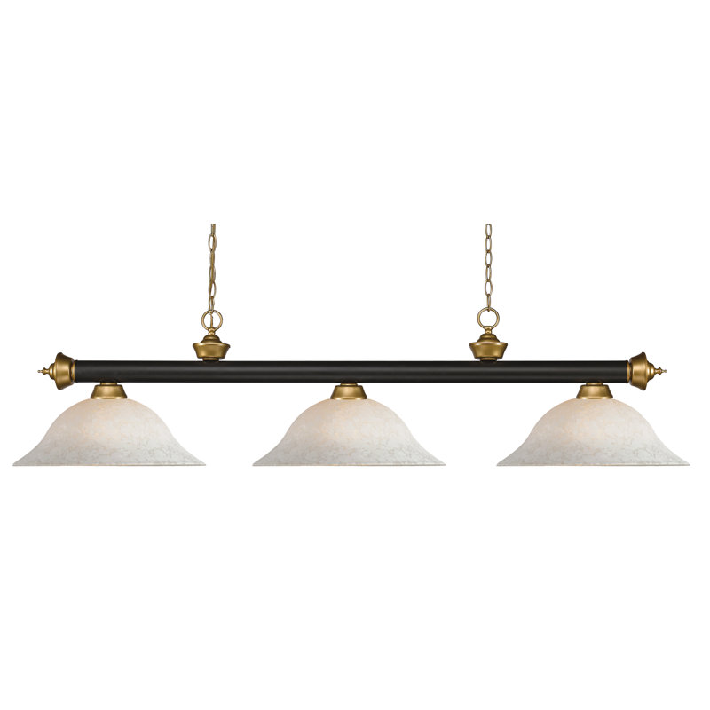 Luminaire suspendu linéaire à 3 lumières pour table de billard Chevelle