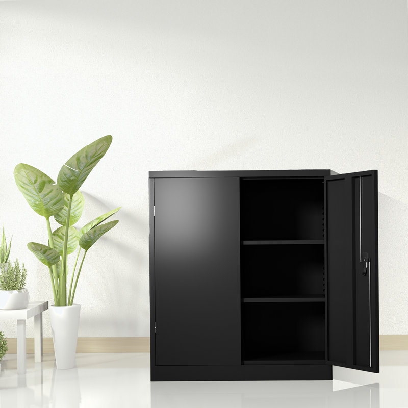 Laurindo 36'' Wide 2 - Shelf Storage Cabinet