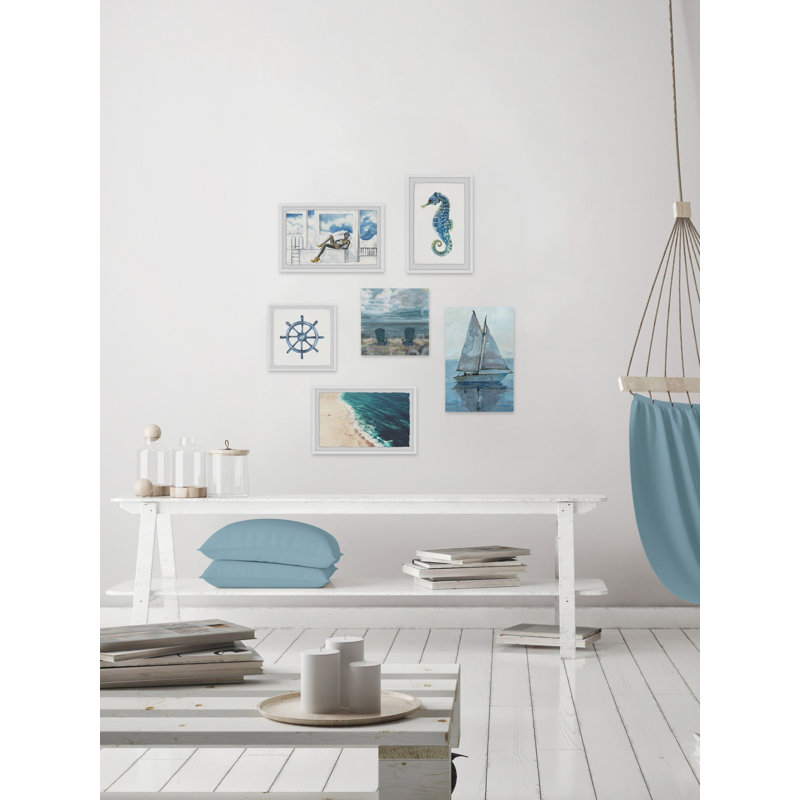 Beach Adventure Todos son Azules Hexaptych