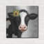  «Daisy Cow» par Elizabeth Tyndall, art mural en métal, 24 po x 24 po-707749695