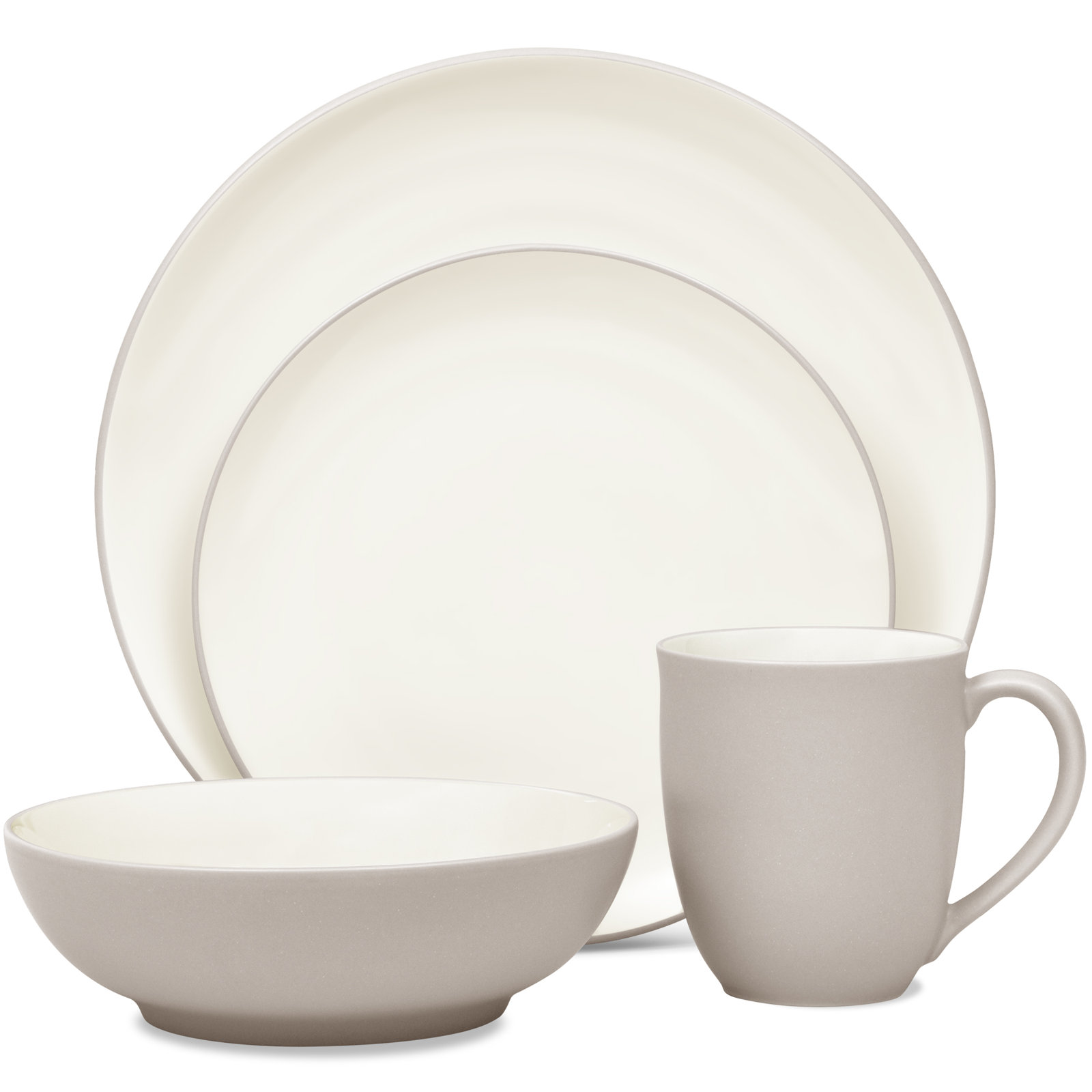 Colorwave Stoneware Dinnerware Set - Service for 1, Sand