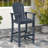Beachcrest Home™ Outdoor Hdpe Bar Height Stool Patio Tall Chair Armrest Footrest All Weather-286003119