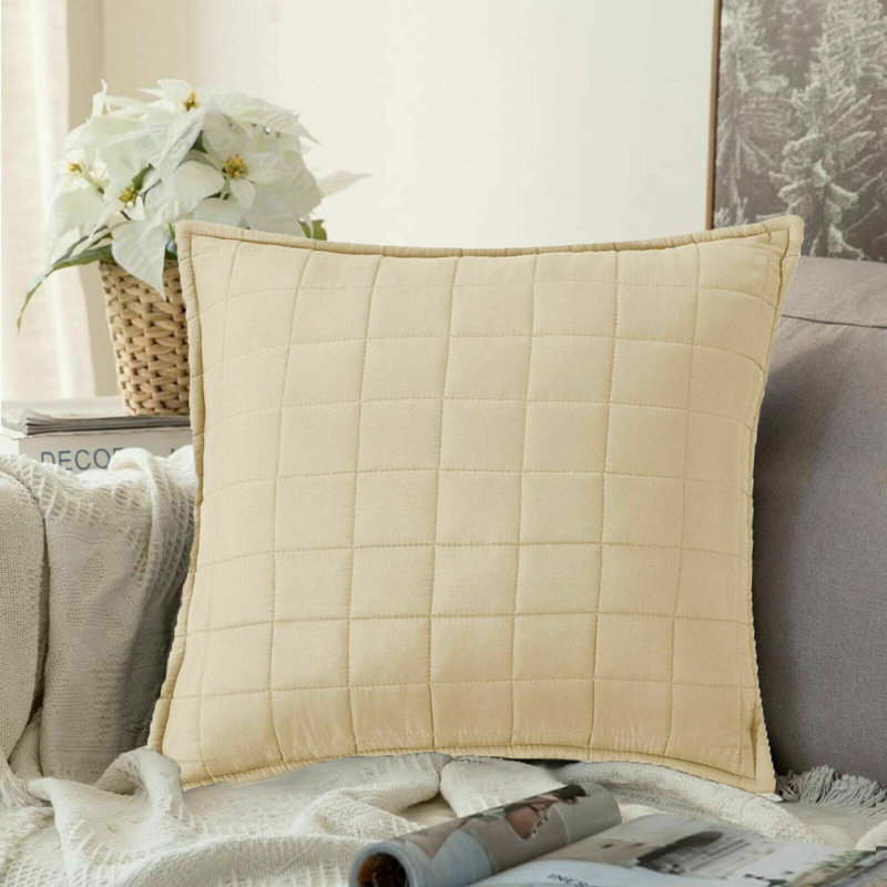 Cerrone Indoor / Outdoor Square Scatter Cushion Cushion Cover, Beige