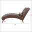 Chaise longue rembourrée avec rembourrage en coton et pieds en bouleau