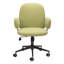 Chaise de bureau pivotante à hauteur réglable verte et noire