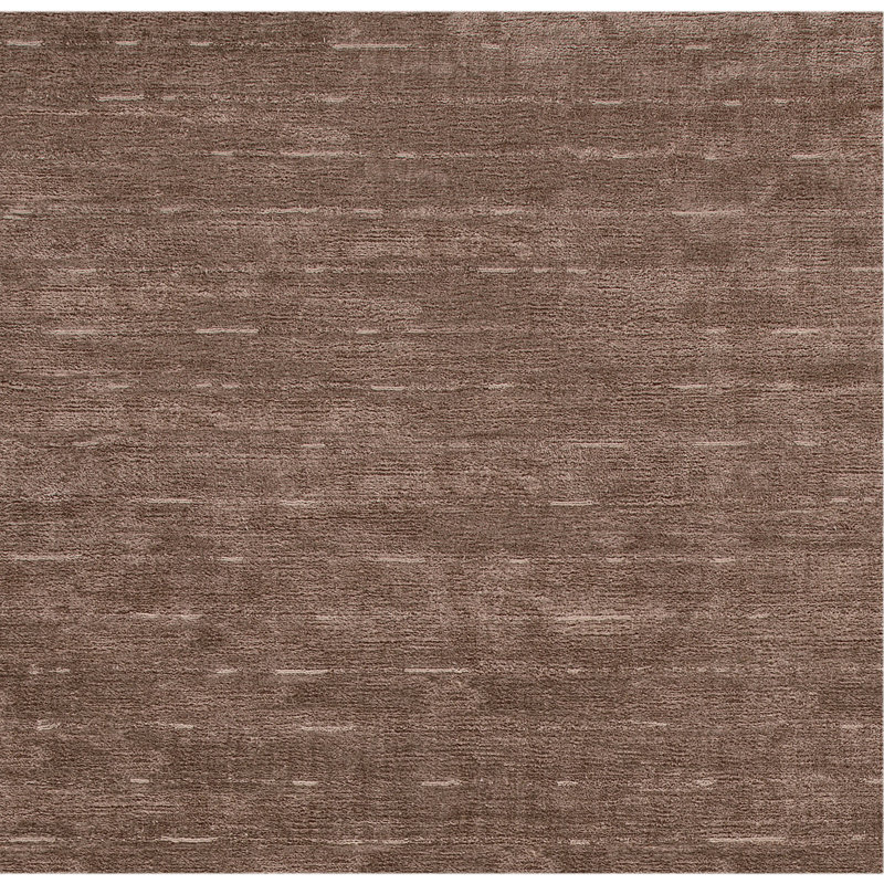 Hand Knotted Area Rug in Mulberry/Brown, Rectangle 9' x 12'