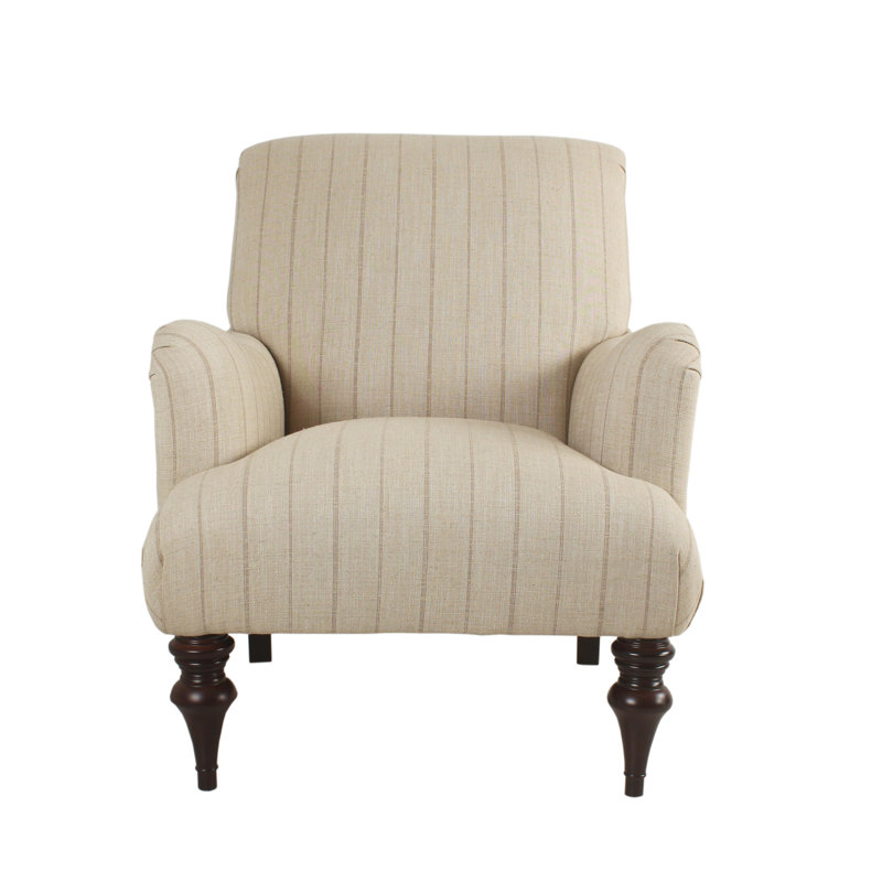 Fauteuil rembourré Jillian, Mélange de polyester beige