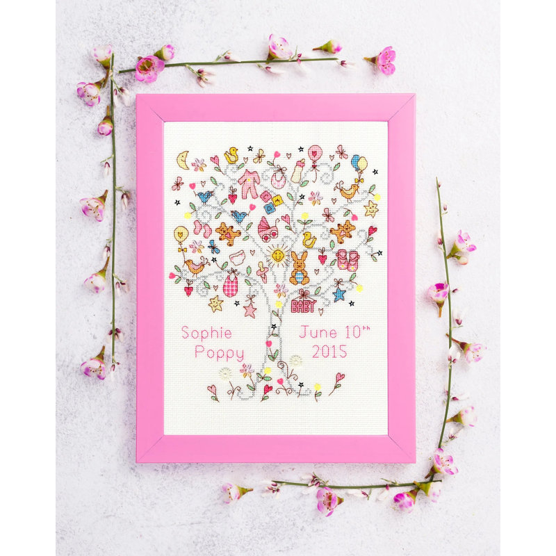 Ensemble de point de croix compté Love Baby Girl