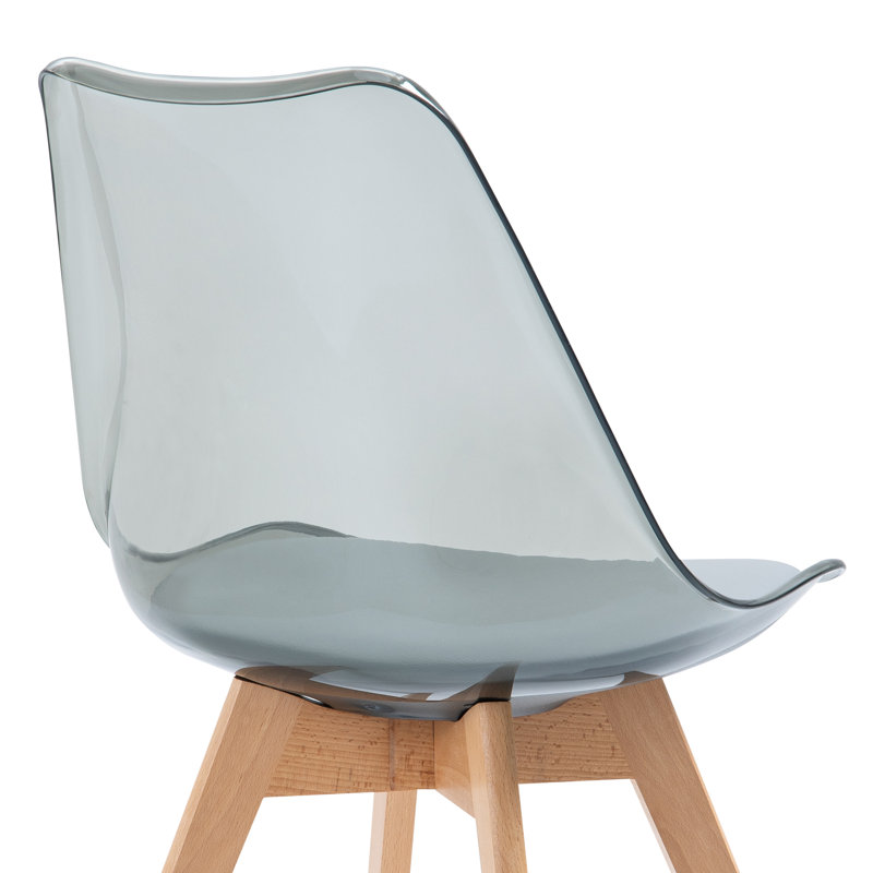 Chaise d'appoint Fashank, Gris transparent