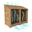 150cm W x 80cm D Solid Wood Log Store-18070368