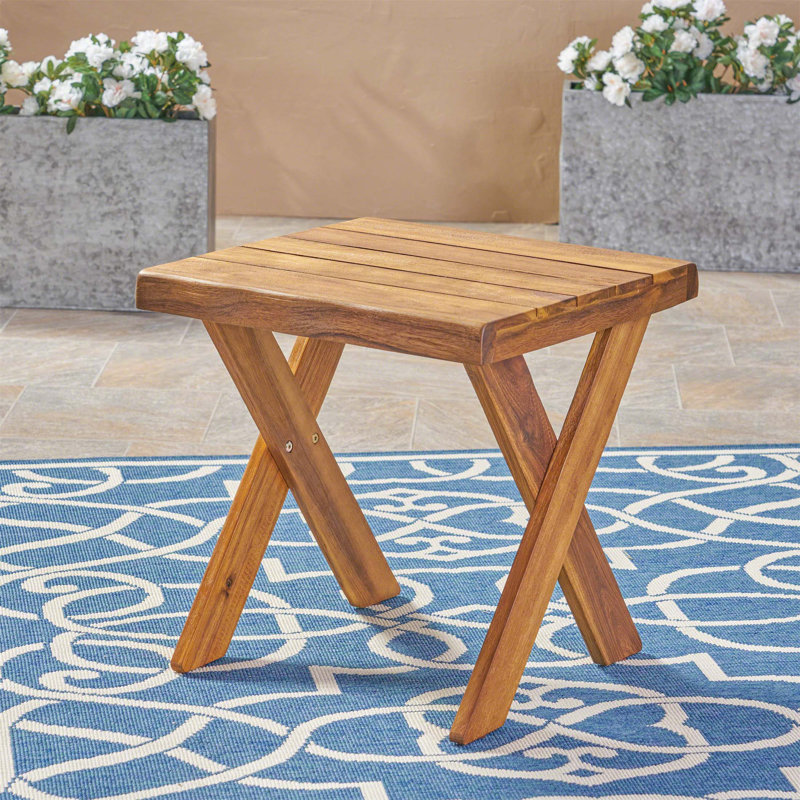 Table d'appoint Rustic Sandblast, Teck