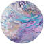 Tapis abstrait bleu / mauve tissé à la machine-60320773