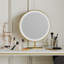 Ensemble de coiffeuse avec tabouret et miroir à DEL Modern