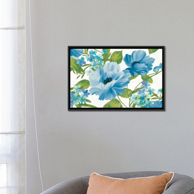«Blue Summer Poppies» par Wild Apple Portfolio - impression sur toile tendue
