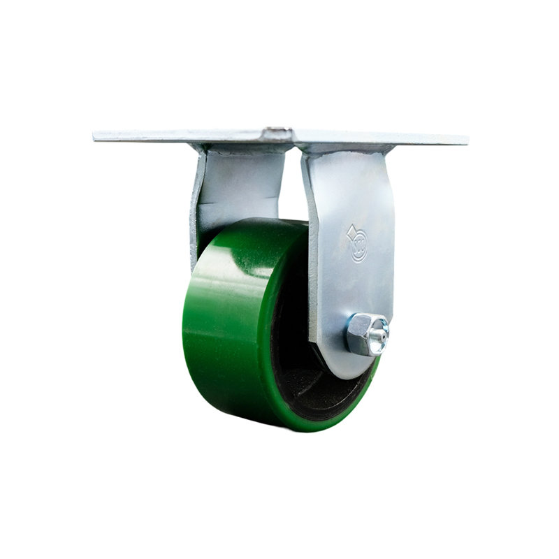 Poly on Cast Iron Caster, Green