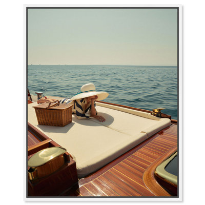 Floating Picnic Canvas Nautical & Beach Print by Oliver Gal, Black Frame, 16 x 20