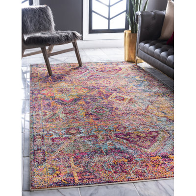 Ector Washable Abstract Indoor Rug