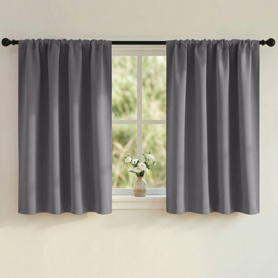 Blackout Curtains for Bedroom, Thermal Insulated Drapes Rod Pocket Privacy Protected Window Panels for Living Room, 2 Panels