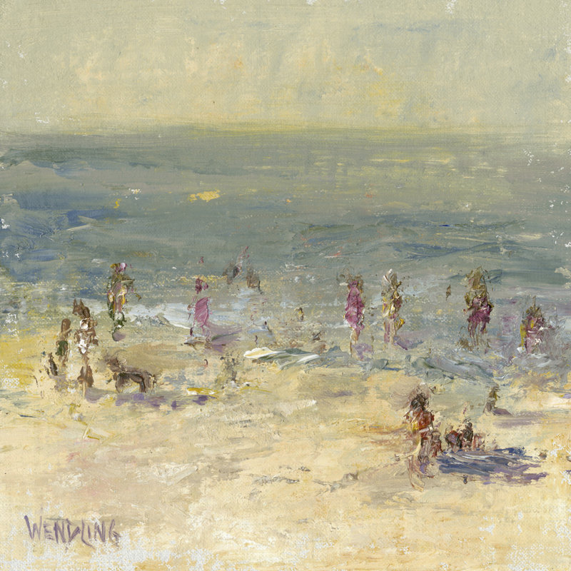 Impasto Beach Day II, H 36 po x l 36 po