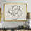 «Abstract Simple Brush Outline Curves», art abstrait sur toile, art mural moderne noir