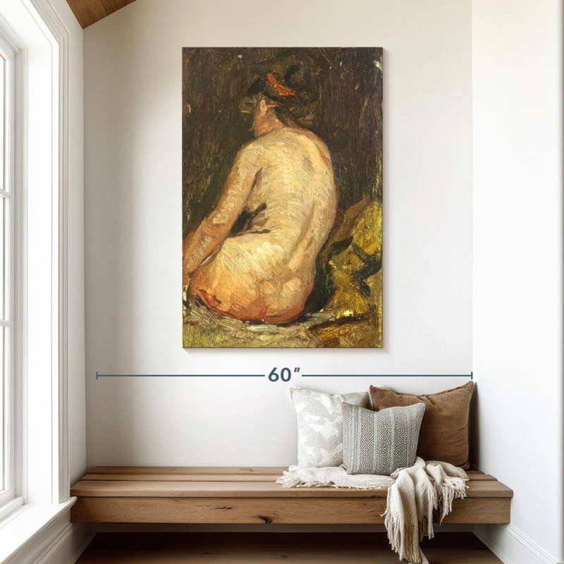 Leisha, nu féminin de dos, H 48 po x l 32 po