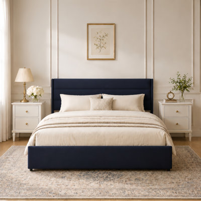 Brezzy Upholstered Storage Bed with Wingback