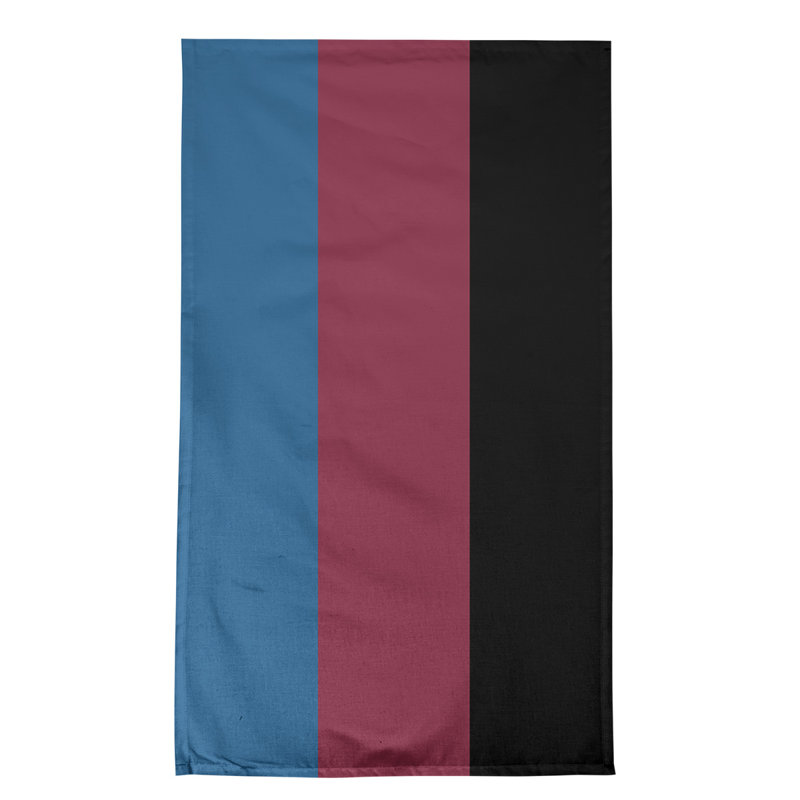 Serviette de thé hockey Anaheim, Bleu / bourgogne / noir, Sergé de coton