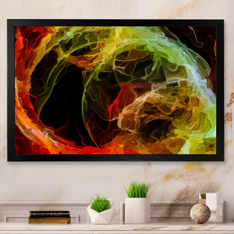 «Liquid Color Flows II», cadre photo, impression sur toile, Cadre photo noir, H 8 po x l 12 po x P 1 po