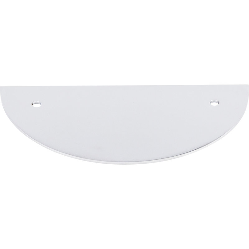 Half Circle  Backplate, Polished Chrome