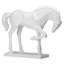 Sculpture cheval blanc à facettes 18 po Stach-338092372
