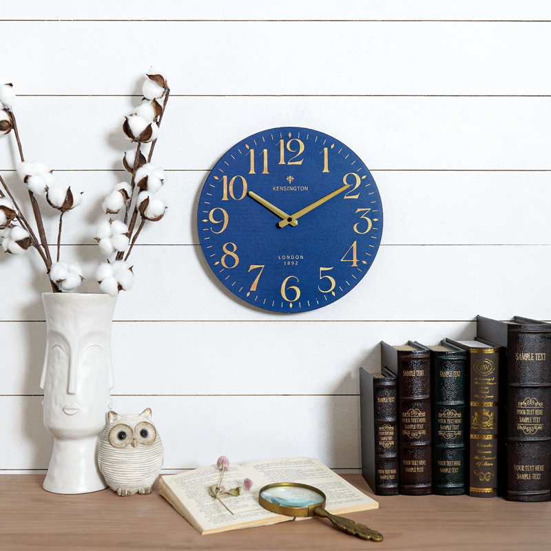 Ardale Wicker / Rattan Wall Clock, Blue