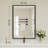 Beveled Design Rectangle Framed Bathroom Vanity Wall Mirror in Matte Black-1596918582