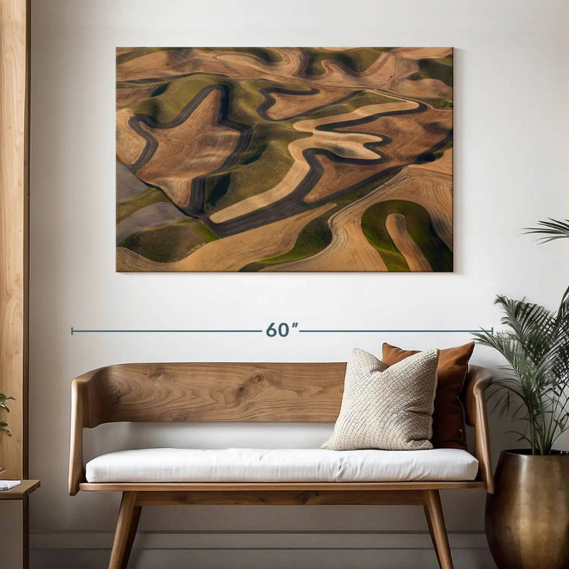 Alvord Palouse, champs et sillons, H 32 po x l 48 po