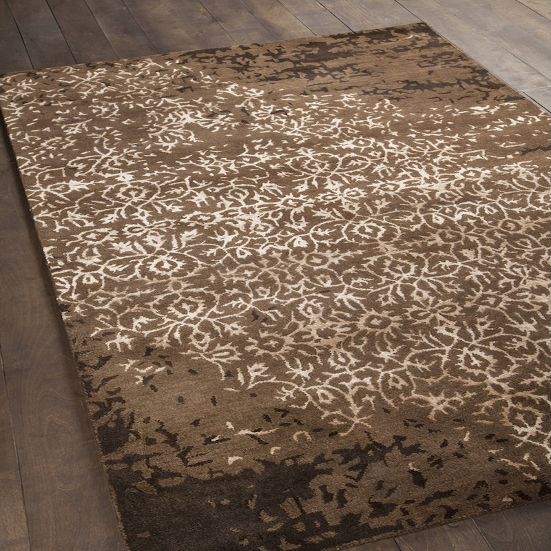 Rupec Brown Abstract Area Rug, 9' x 13'