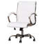  Fauteuil de direction pivotant LeatherSoft à dossier moyen avec base et accoudoirs chromés-21673500