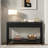 Modern Console Table With Striped Design, 2 Drawers And 2-tier Design-1846456589