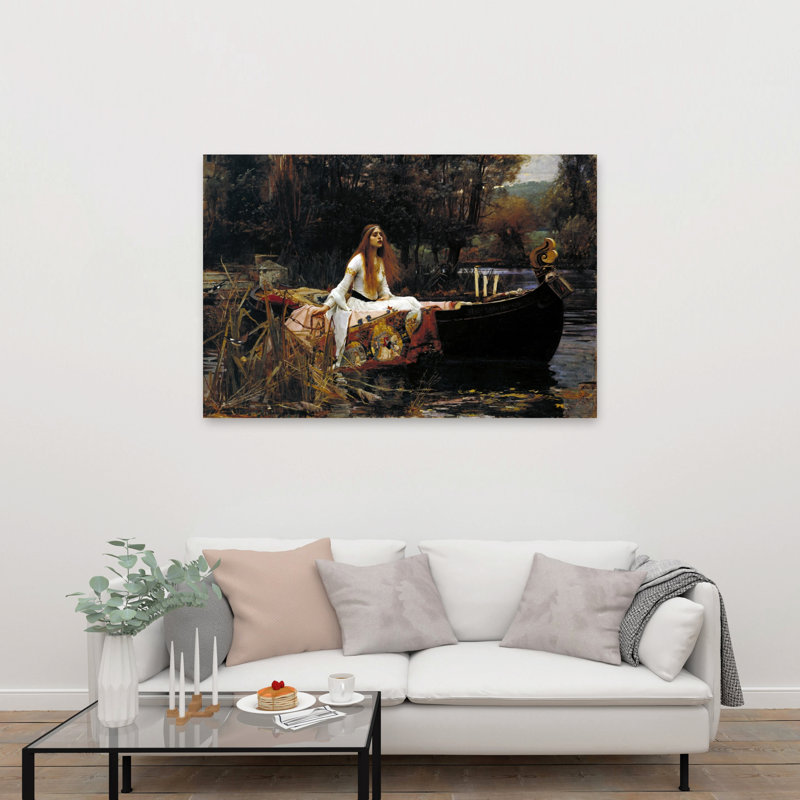 The Lady Of Shalott Classic Abstract Nature Tree Wall Art Print by John William Waterhouse - Wrapped Canvas Print