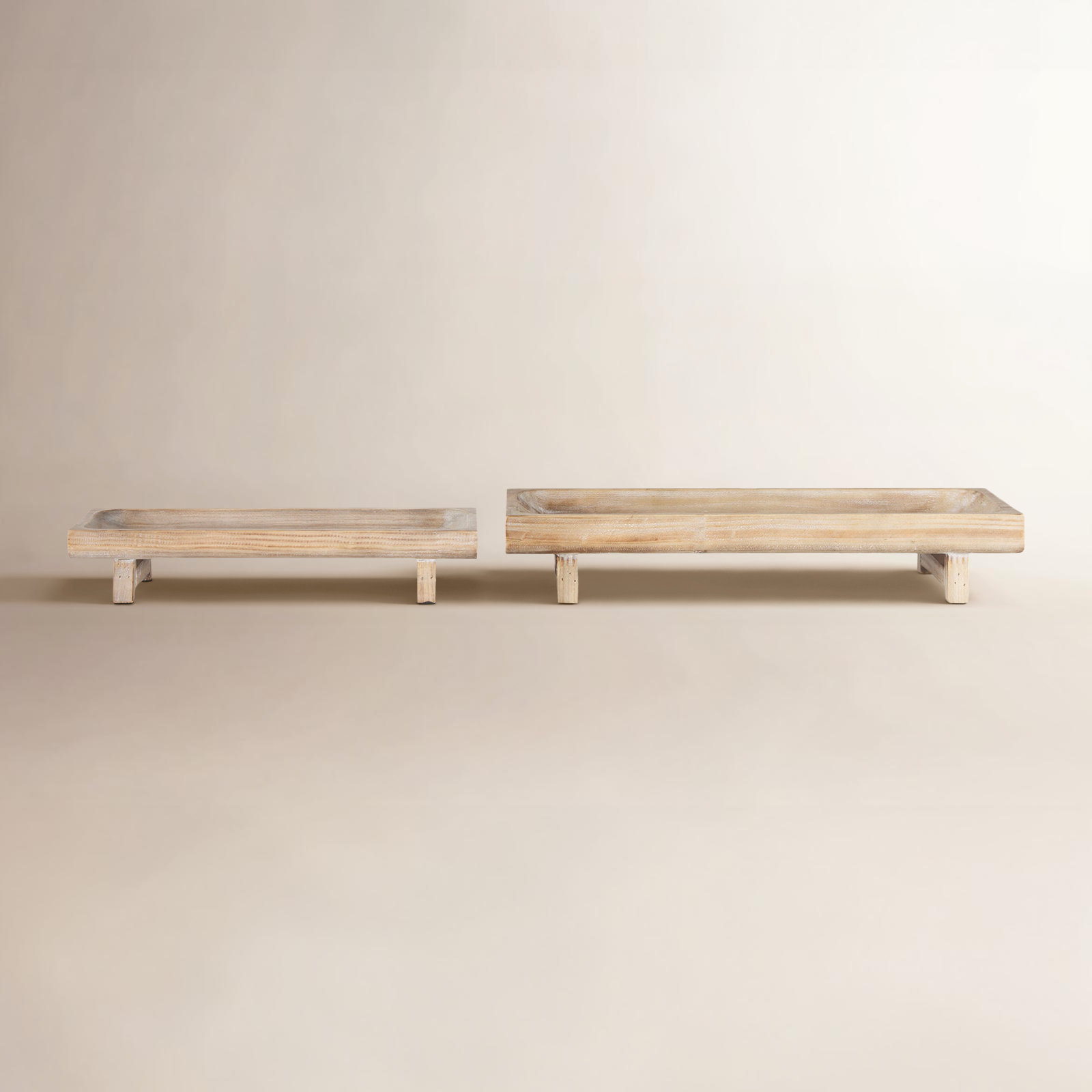 Eviana Solid Wood Tray - Set of 2