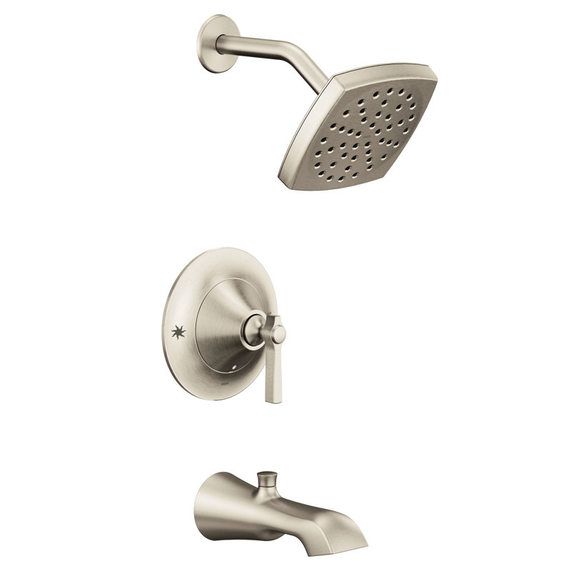 Flara Pressure-Balanced Tub and Faucet Shower with Posi-Temp, Brushed Nickel