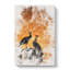 Silhouette of Two Peacocks - Wrapped Canvas-56638730