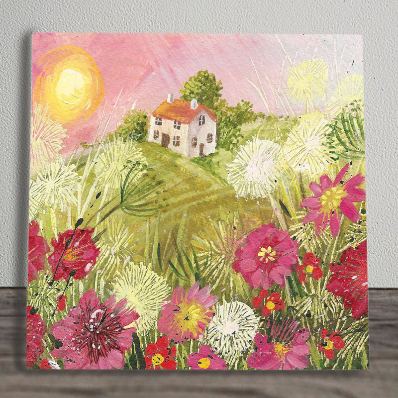 JUDITH YATES Farmhouse Plants & Flowers Wall Decor on Ceramic