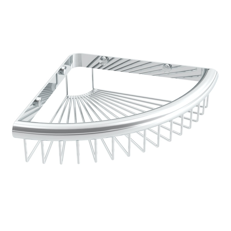 Panier de douche en coin Volkano, Chrome chrome
