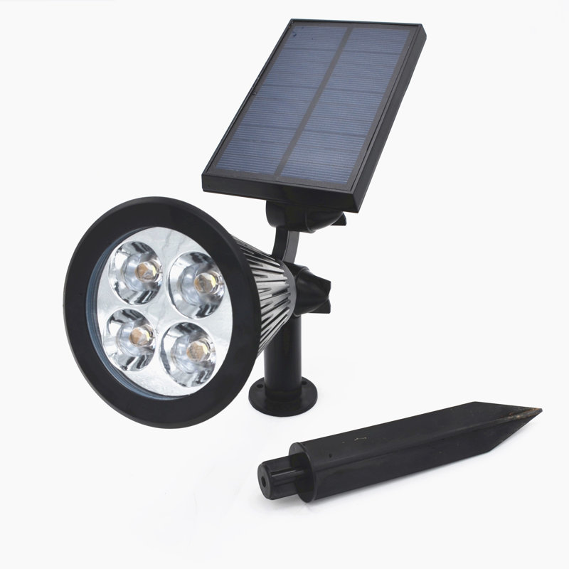 Solar Powered LED Adjustable Spotlight Wall Light Landscape Light Bright and Dark Sensing