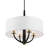 Patchwork 4-Light Pendant - Black/Satin Brass