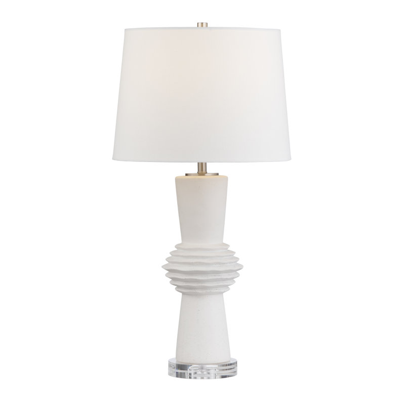 29.25" Ceramic Table Lamp With White Shade