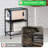 Double - Layer Hanging File Rack Cart Black