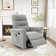 Fauteuil inclinable en chenille moderne Liora avec massage à 8 points, base berçante et pivotante, dossier réglable